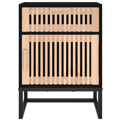 vidaXL Noční stolek černý 40 x 30 x 55,5 cm kompozitní dřevo a železo