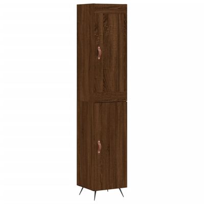 vidaXL Skříň highboard hnědý dub 34,5 x 34 x 180 cm kompozitní dřevo