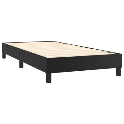 vidaXL Box spring postel s matrací černá 90x200 cm umělá kůže