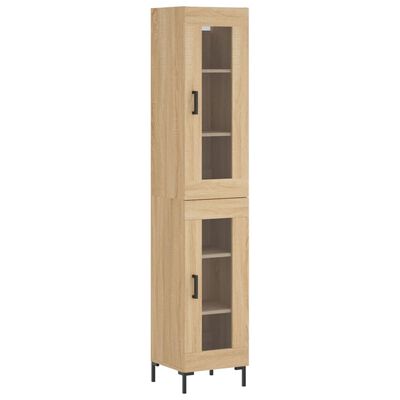 vidaXL Skříň highboard dub sonoma 34,5 x 34 x 180 cm kompozitní dřevo