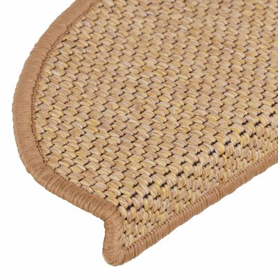 vidaXL Samolepicí nášlapy na schody vzhled sisal 15 ks 65x21x4cm sisal