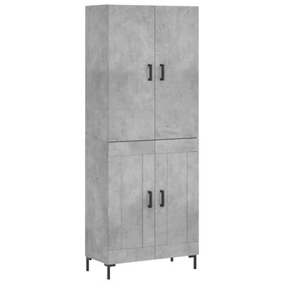 vidaXL Skříň highboard betonově šedá 69,5x34x180 cm kompozitní dřevo