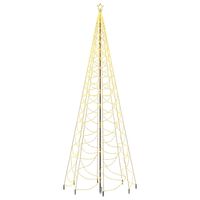 vidaXL Vánoční stromek s kovovým sloupkem 1 400 LED teplý bílý 5 m