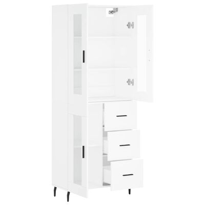 vidaXL Skříň highboard bílá 69,5 x 34 x 180 cm kompozitní dřevo