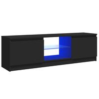 vidaXL TV skříňka s LED osvětlením černá 120 x 30 x 35,5 cm