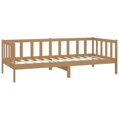 vidaXL Denní postel s matrací 90 x 200 cm medová masivní borové dřevo