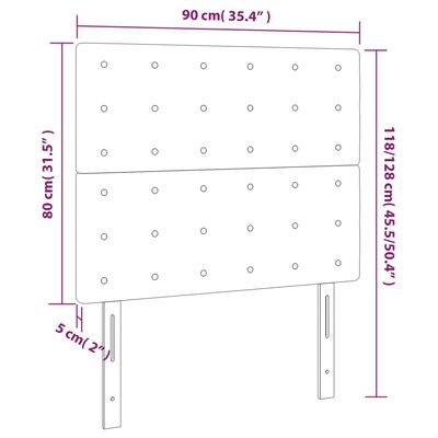 vidaXL Čela postele 2 ks cappuccino 90x5x78/88 cm umělá kůže