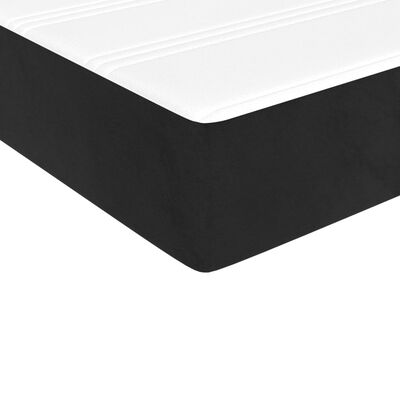 vidaXL Box spring postel s matrací černá 90x200 cm samet