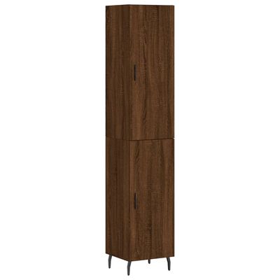 vidaXL Skříň highboard hnědý dub 34,5 x 34 x 180 cm kompozitní dřevo