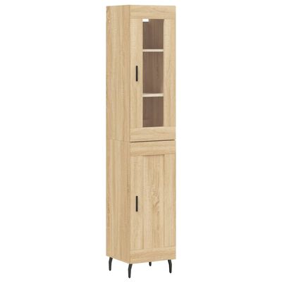 vidaXL Skříň highboard dub sonoma 34,5 x 34 x 180 cm kompozitní dřevo