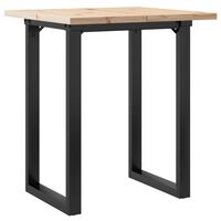 vidaXL Jídelní stůl s O rámem 60 x 60 x 75,5 cm borové dřevo a litina