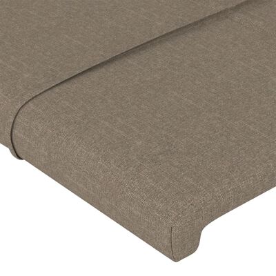 vidaXL Čelo postele s LED taupe 80 x 5 x 78/88 cm textil