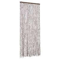 vidaXL Závěs proti hmyzu taupe a bílý 56 x 185 cm Chenille