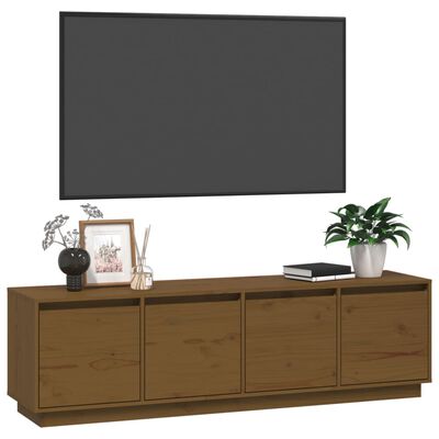 vidaXL TV skříňka medově hnědá 156 x 37 x 45 cm masivní borové dřevo