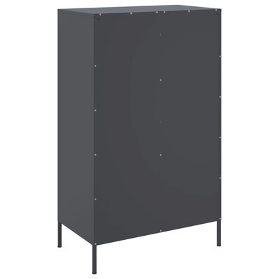 vidaXL Skříň highboard antracitová 68 x 39 x 113 cm ocel