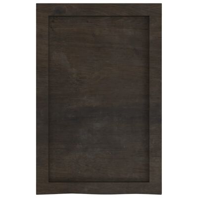 vidaXL Koupelnová deska tmavě hnědá 40x60x(2-4) cm ošetřený masiv