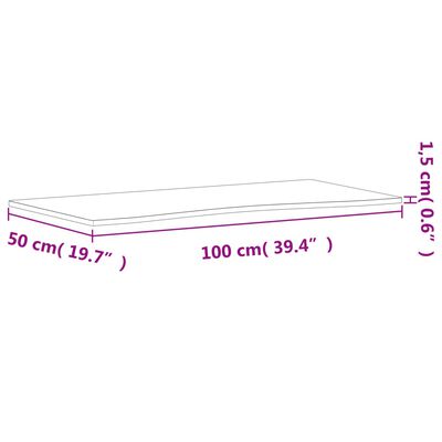 vidaXL Deska psacího stolu 100 x (45–50) x 1,5 cm masivní bukové dřevo