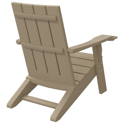 vidaXL Zahradní židle Adirondack světle hnědá 75 x 88,5 x 89,5 cm PP