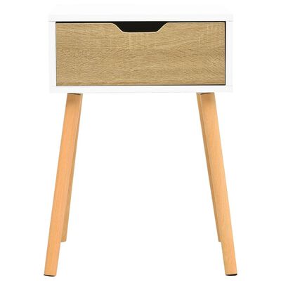 vidaXL Noční stolek bílý a dub sonoma 40 x 40 x 56 cm kompozitní dřevo