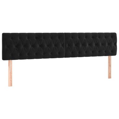 vidaXL Box spring postel s matrací černá 200x200 cm samet