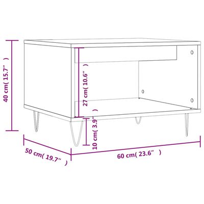 vidaXL Konferenční stolek černý 60 x 50 x 40 cm kompozitní dřevo