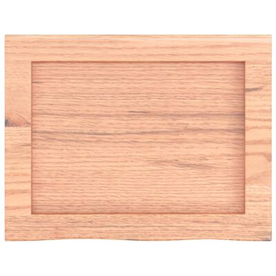 vidaXL Koupelnová deska hnědá 40x30x(2-6) cm ošetřený masivní dřevo