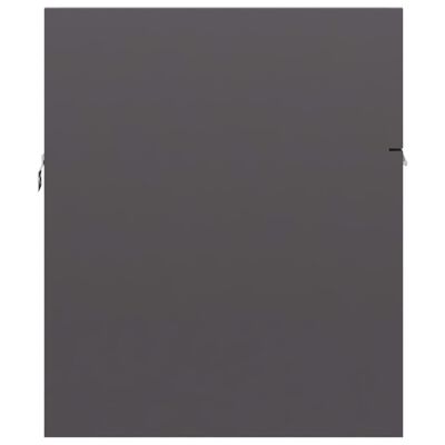 vidaXL Skříňka pod umyvadlo šedá vysoký lesk 90x38,5x46 cm