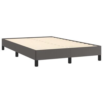 vidaXL Box spring postel s matrací šedá 120x190 cm umělá kůže