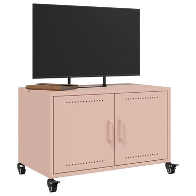 vidaXL TV skříňka růžová 68 x 39 x 43,5 cm ocel