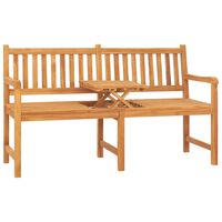 vidaXL 3místná zahradní lavice se stolkem 150 cm masivní teakové dřevo