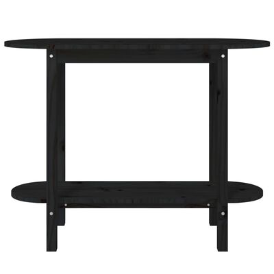 vidaXL Konzolový stolek černý 110 x 40 x 80 cm masivní borové dřevo