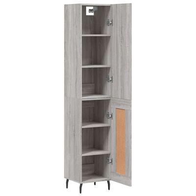 vidaXL Skříň highboard šedá sonoma 34,5 x 34 x 180 cm kompozitní dřevo