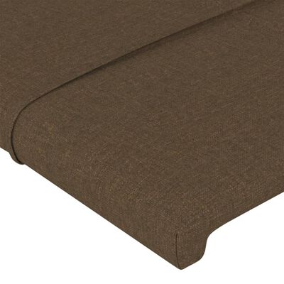 vidaXL Čelo postele typu ušák tmavě hnědé 183x23x78/88 cm textil