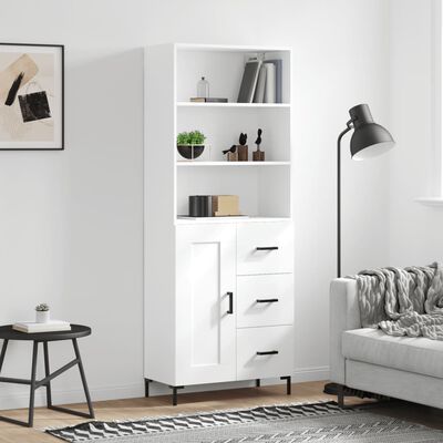 vidaXL Skříň highboard bílá 69,5 x 34 x 180 cm kompozitní dřevo