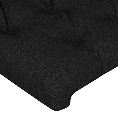 vidaXL Čelo postele typu ušák černé 103 x 16 x 78/88 cm textil