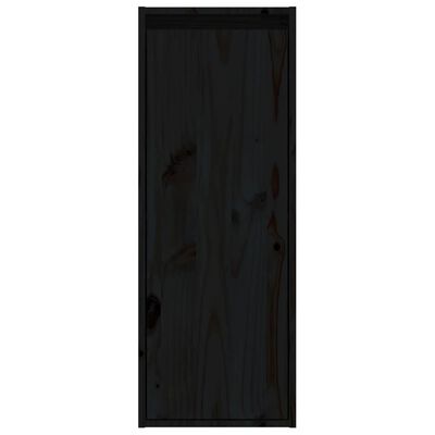 vidaXL Nástěnné skříňky 2 ks černé 30 x 30 x 80 cm masivní borovice