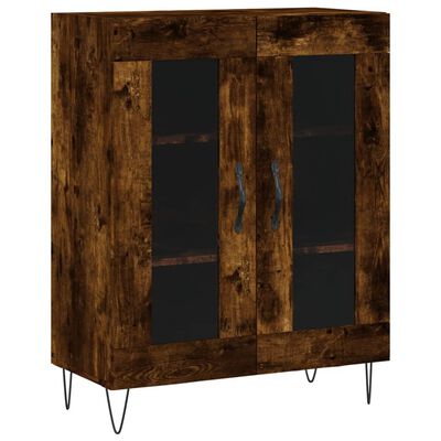 vidaXL Skříň highboard kouřový dub 69,5 x 34 x 180 cm kompozitní dřevo