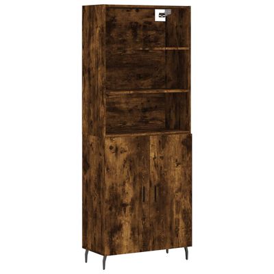 vidaXL Skříň highboard kouřový dub 69,5 x 34 x 180 cm kompozitní dřevo