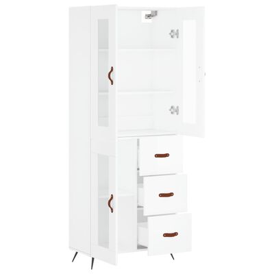 vidaXL Skříň highboard bílá 69,5 x 34 x 180 cm kompozitní dřevo