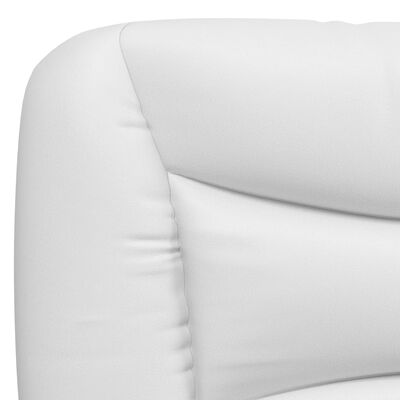 vidaXL Rám postele s čelem bílý a černý 180 x 200 cm umělá kůže