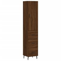 vidaXL Skříň highboard hnědý dub 34,5 x 34 x 180 cm kompozitní dřevo