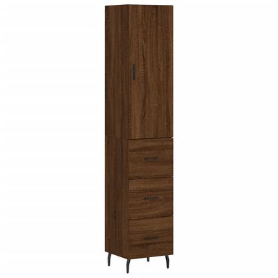 vidaXL Skříň highboard hnědý dub 34,5 x 34 x 180 cm kompozitní dřevo