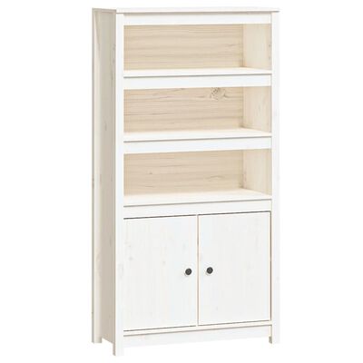 vidaXL Skříň highboard bílá 80 x 35 x 154 cm masivní borové dřevo