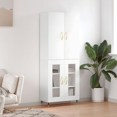 vidaXL Skříň highboard bílá 69,5 x 34 x 180 cm kompozitní dřevo