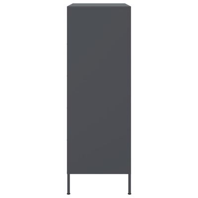 vidaXL Skříň highboard antracitová 68 x 39 x 113 cm ocel