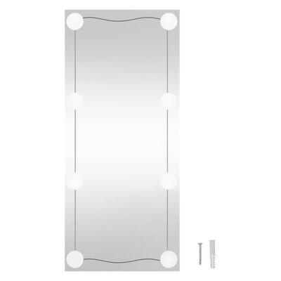 vidaXL Nástěnné zrcadlo s LED osvětlením 40 x 80 cm sklo obdélníkové