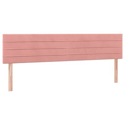 vidaXL Box spring postel s matrací růžová 180x200 cm samet