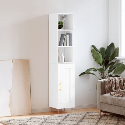 vidaXL Skříň highboard bílá 34,5 x 34 x 180 cm kompozitní dřevo