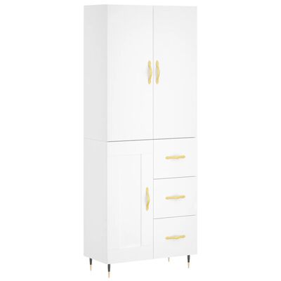 vidaXL Skříň highboard bílá 69,5 x 34 x 180 cm kompozitní dřevo