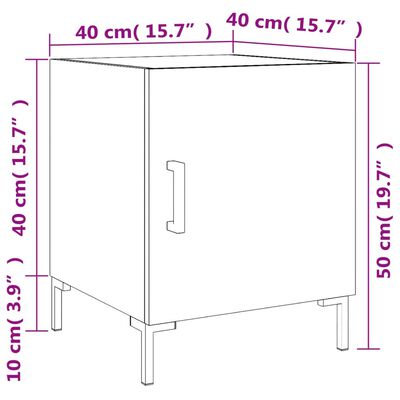 vidaXL Noční stolky 2 ks dub sonoma 40 x 40 x 50 cm kompozitní dřevo